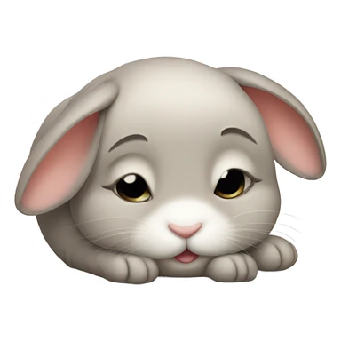 sleeping rabbit sticker