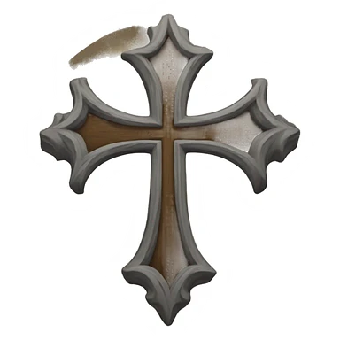 Old english font of a cross  sticker