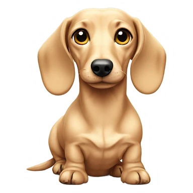 cream-colored dachshund sticker
