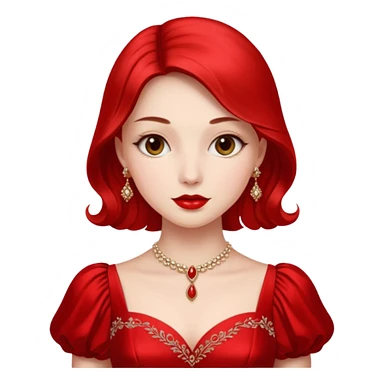 lady in red  sticker