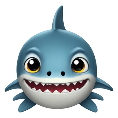 sad shark sticker