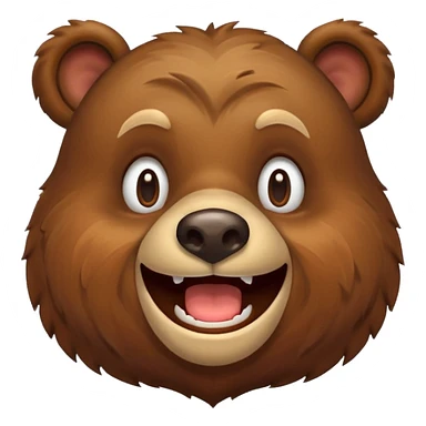 Happy hungry bear sticker