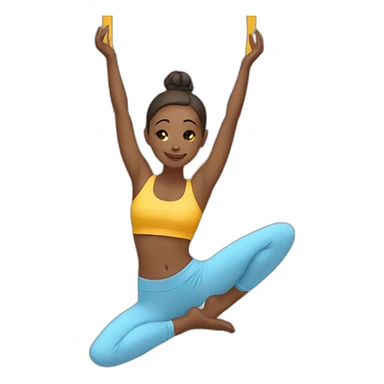 Aerial yoga sticker
