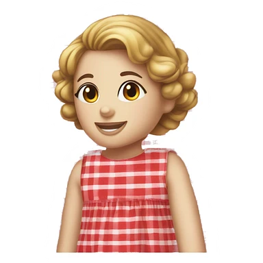 Red and white gingham dress just the dress close up sticker