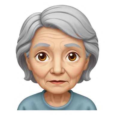 Create an avatar of old woman sticker