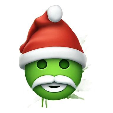 Hemp leaf with Santa hat sticker