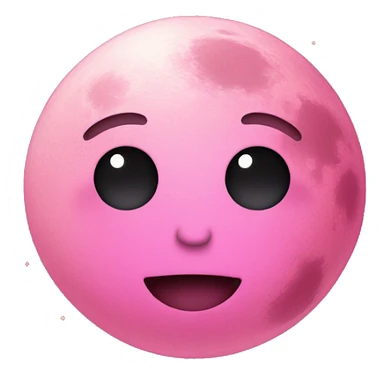 Pink moon with sparkles  sticker