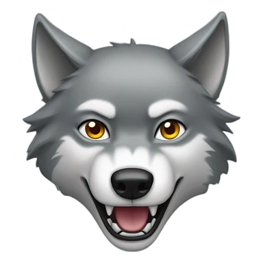female wolf growling sticker