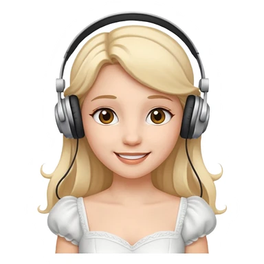 princess with headphones

 white dress sticker
