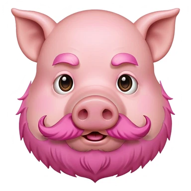 有着落腮胡的猪 sticker