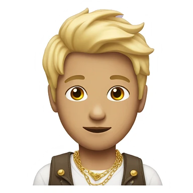 dreamy boy with necklace and blonde hair sticker