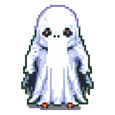 pixel art ghost sticker
