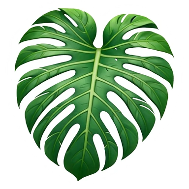 white and green monstera leaf sticker