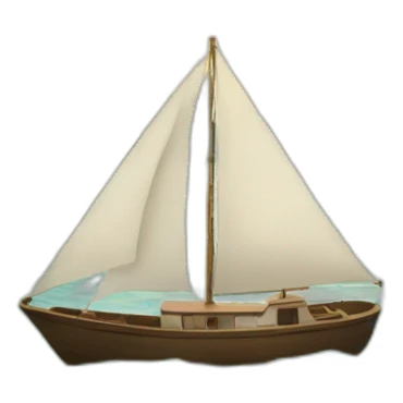 Boat in the sea sticker