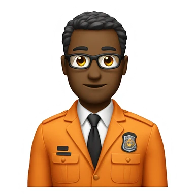 special agent dressed in orange sticker