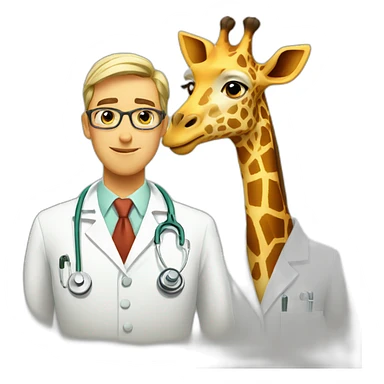 Doctor Giraffe sticker