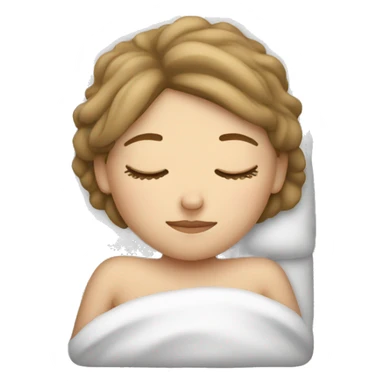 white girl sleeping sticker