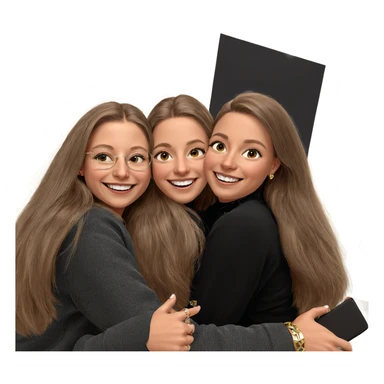 happy girls wearing jewelry sticker