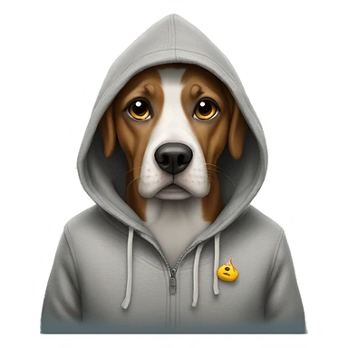 dog with a hoodie smoking sticker