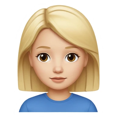 blonde giirl memoji iphone sticker