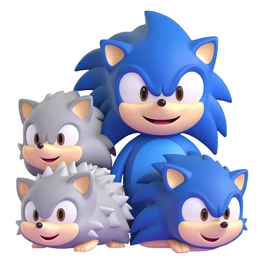 Sonic, Silver, and Shadow hedgehogs together sticker