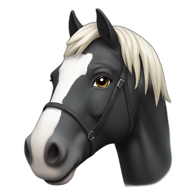 Ein schwarzes Pferd das lacht sticker