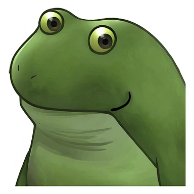 Interested frog sticker