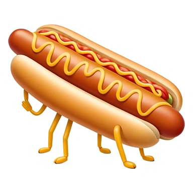 Hotdog with legs and arms sticker