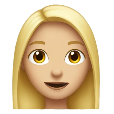 blonde girl peeking sticker