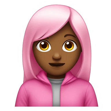 Pink shy girl sticker