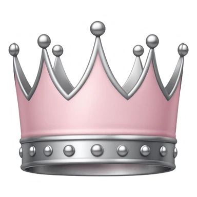 light pink and silver simple crown, round dots on top sticker