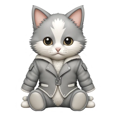 kitten in a straight jacket sticker