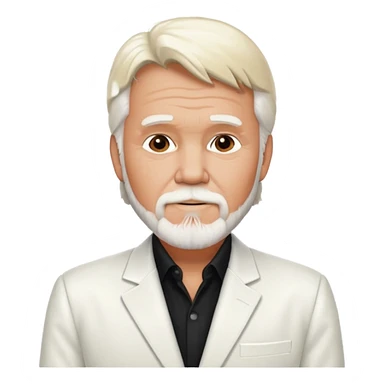 Kenny Rogers with white suit jacket sticker