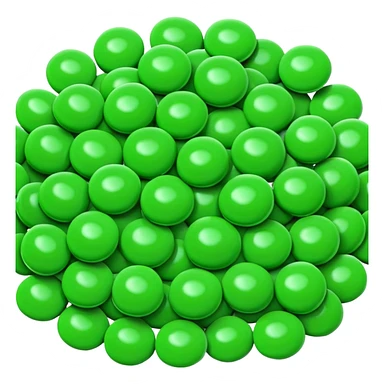 Minimalist pile of green round candies sticker
