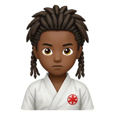 karate kids, black skin, dreadlocks sticker