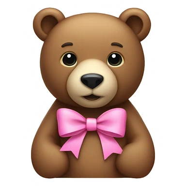bear with a pink bow sticker