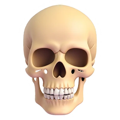 skeleton head, 3D style sticker