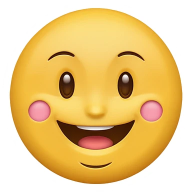 smiling face emoji, simple and cheerful sticker
