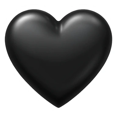 Siyah Kalp sticker