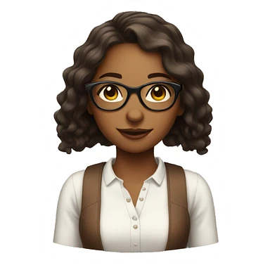 girl with glasses and wine sticker