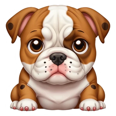 perrito bulldog con manchas  sticker