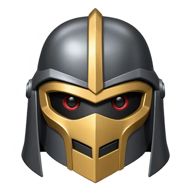 master shredder's helmet from teenage mutant ninja turtles, no eyes or face, just the helmet and related material lets make it a silhouette sticker