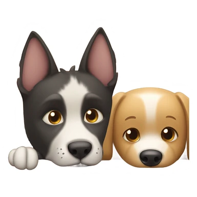 Cat and dog Football watching w cuddles  sticker