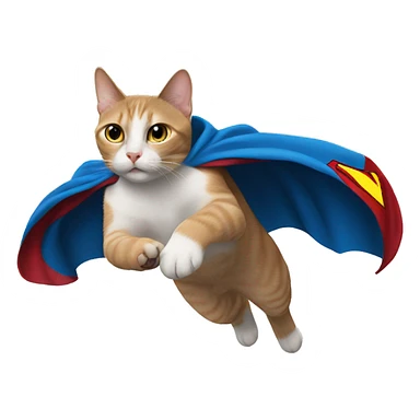 Cat flying like Superman  sticker
