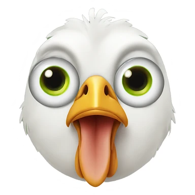 Chicken with eyes cucumber  sticker