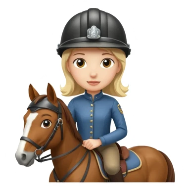 girl on horse sticker