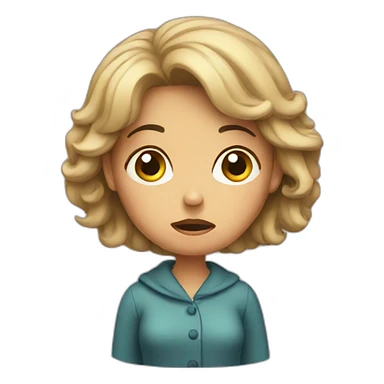 confused lady sticker