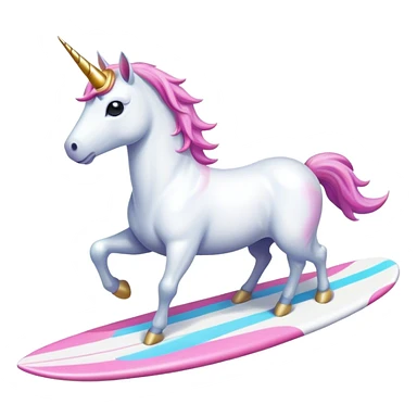 Unicorn surfing sticker