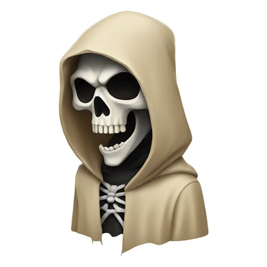 grim reaper in beige  sticker