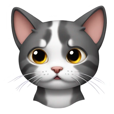 Glaring cute kitty sticker